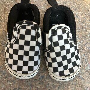 Vans Black and White Checkered Sneakers Slip-On Canvas